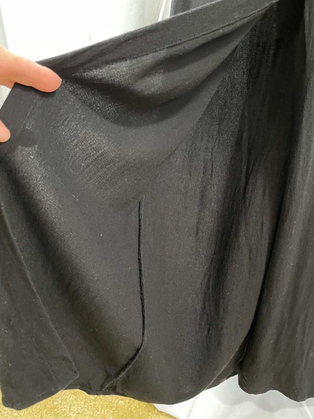 Philosophy Black Button Front Maxi Shirt Dress Long Sleeve Minimal Small 4/6 - Picture 9 of 11